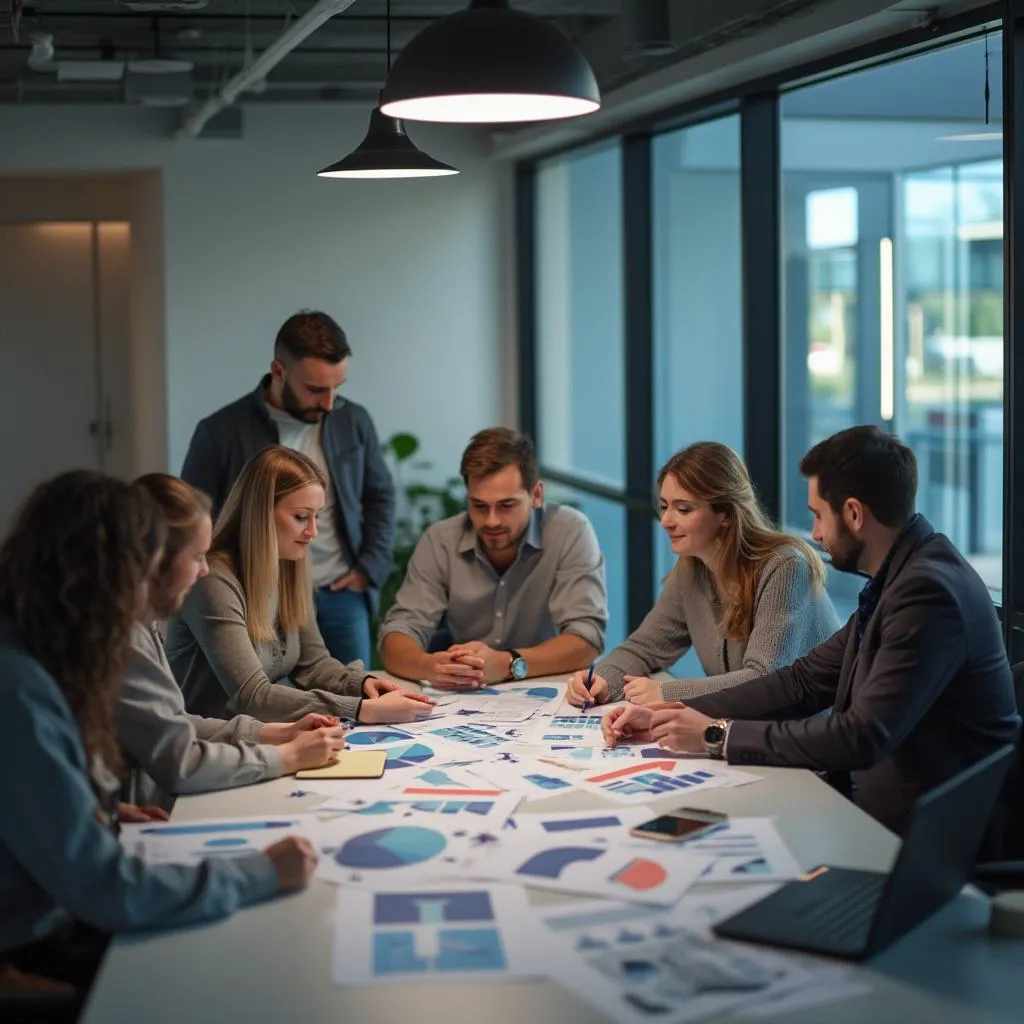 Équipe IA-FinancePro en brainstorming